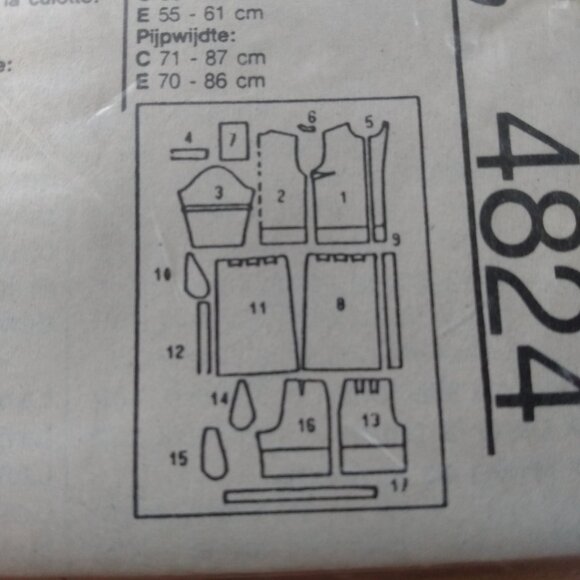 Vintage Skirt Shirt Shorts Sewing Pattern Plus Size 10-22 Burda 4824 UNCUT - Picture 9 of 9